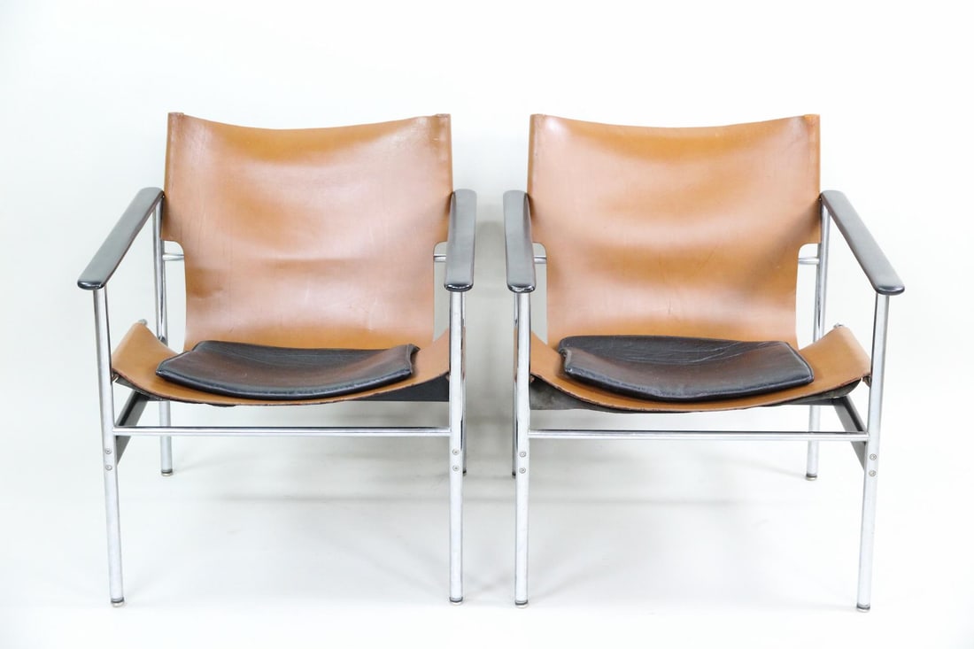 Pair of Charles Pollock for Knoll Sling Chairs (1 of 18)