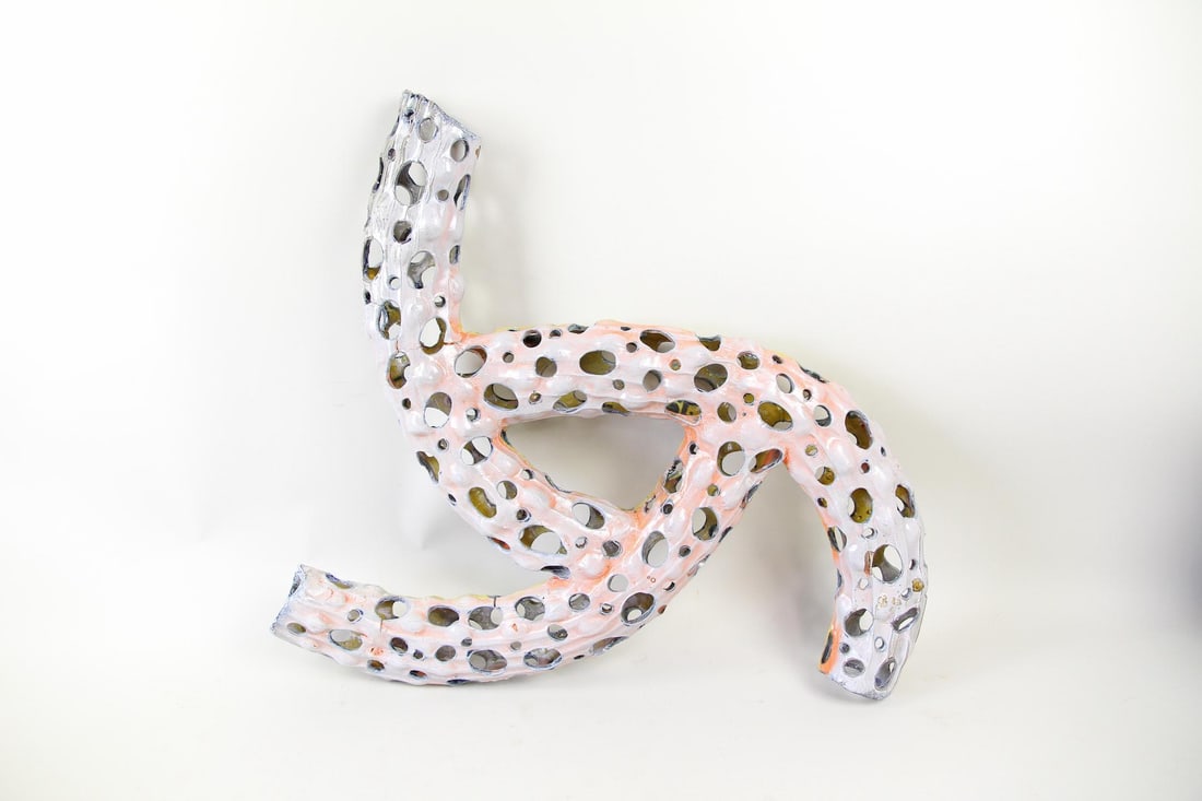Arnie Zimmerman Stoneware Wall Sculpture, Tubes (1 of 9)