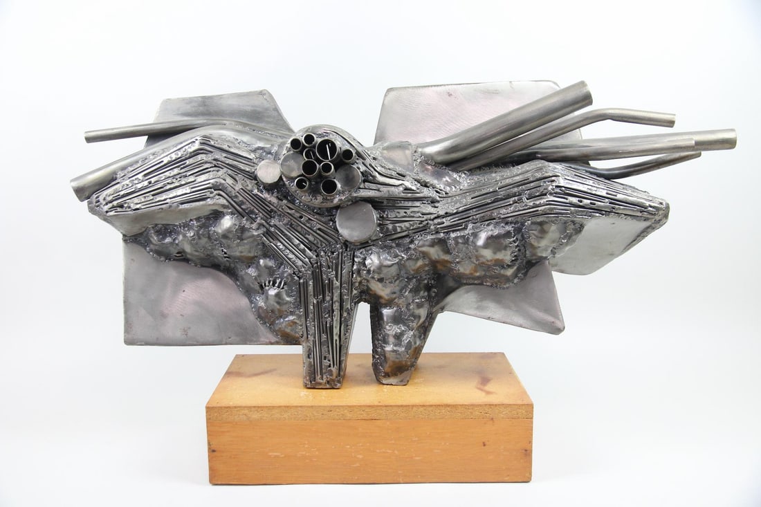 Industrial Metal Sculpture, Pipes Explosion (1 of 10)