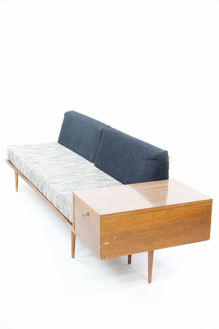 Daybed Sofa with Built-in Side Table - 2