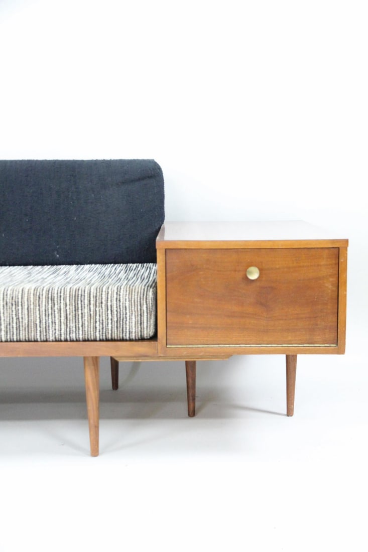 Daybed Sofa with Built-in Side Table - 8