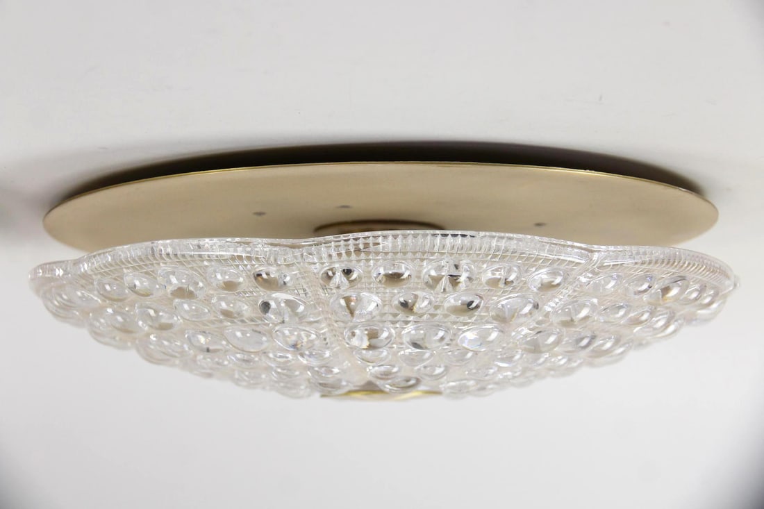 Pair of Glass Ceiling Lights, Carl Fagerlund for Orrefors, Saucer, 3 of 11 (1 of 12)