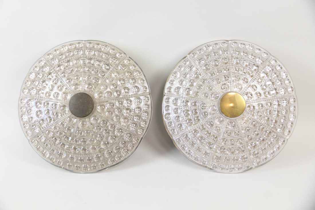 Pair of Glass Ceiling Lights, Carl Fagerlund for Orrefors, Saucer, 5 of 11 (1 of 12)