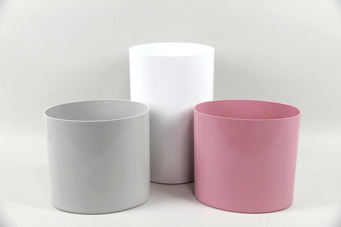 Group of 3 Gino Colombini. for Kartell Plastic Waste Baskets (1 of 9)