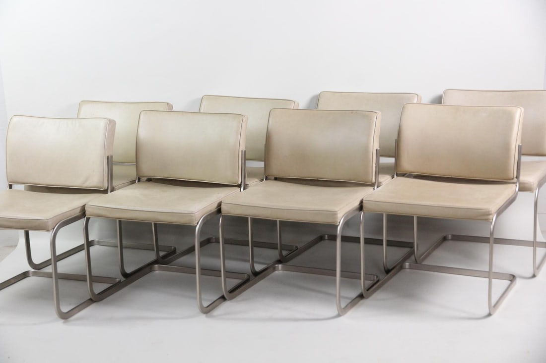 Set of 8 Robert Haussmann Leather Unesco Chairs (1 of 17)