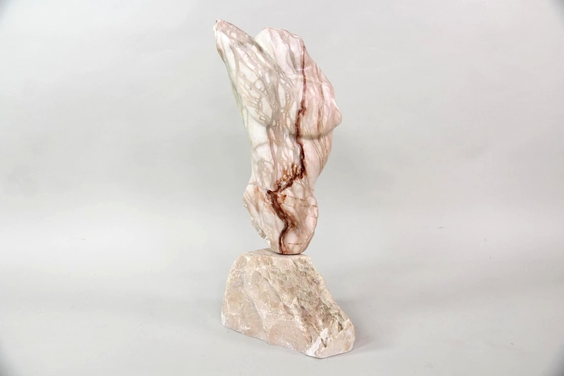 Carved Marble Abstract Torso Sculpture by Bryan Ross (1 of 9)