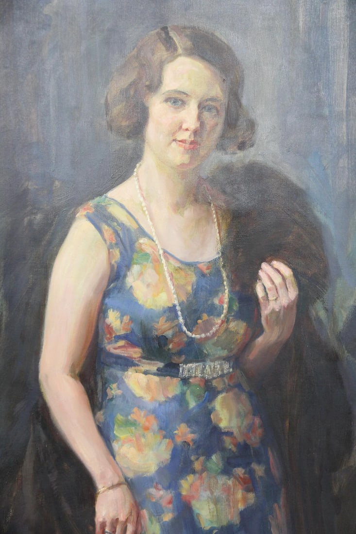 Heinrich Dohm Painting, Portrait of Elga Collin 1933 (1 of 9)