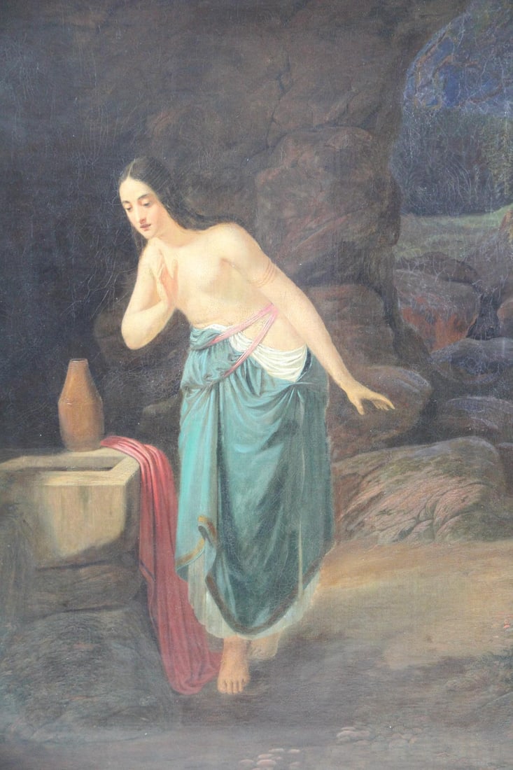 August Carl Vilhelm Thomsen Painting, Woman in a Cave 1840 (1 of 13)