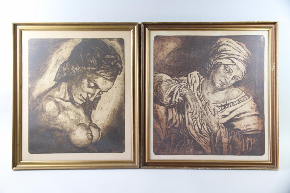Pair of Pepi Weixlgartner Lithographs, Portraits of Women (1 of 15)