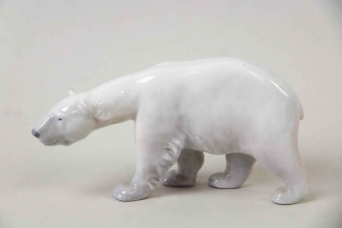 Royal Copenhagen Porcelain Walking Polar Bear Figurine (1 of 8)
