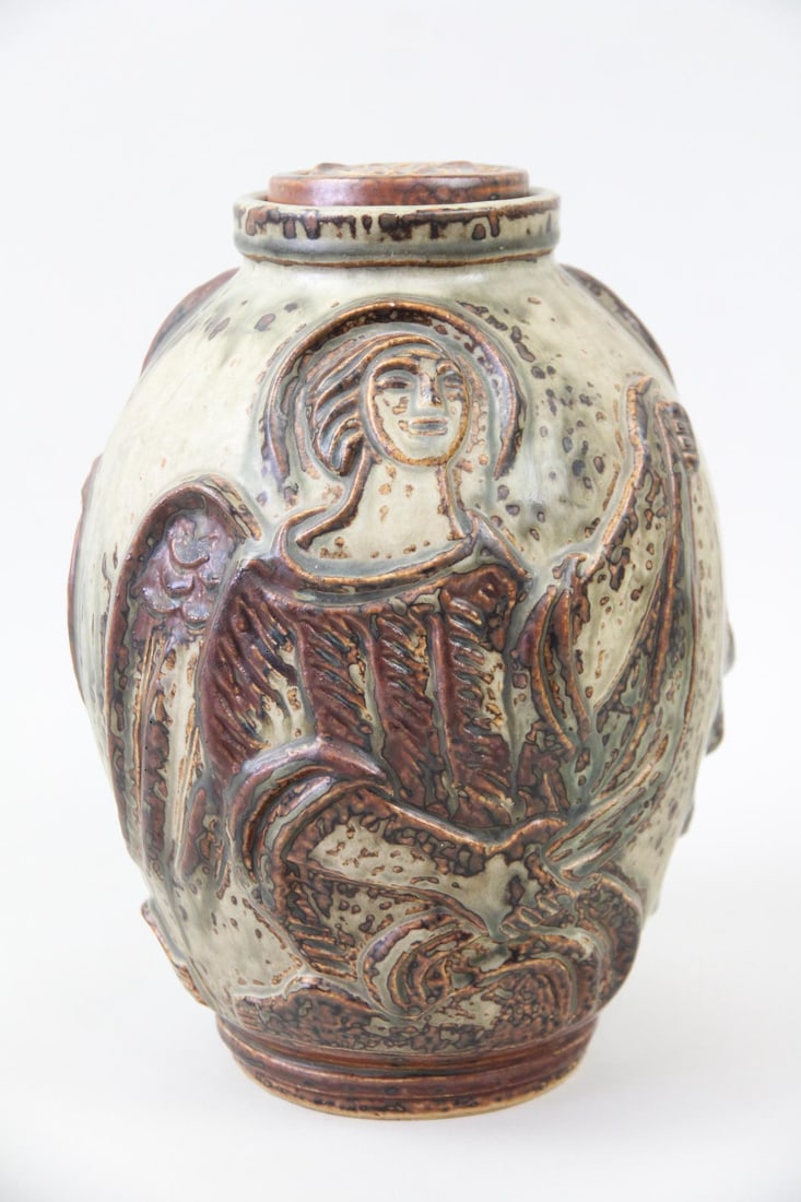 Jais Nielsen Royal Copenhagen Lidded Jar, Biblical Scenery (1 of 11)