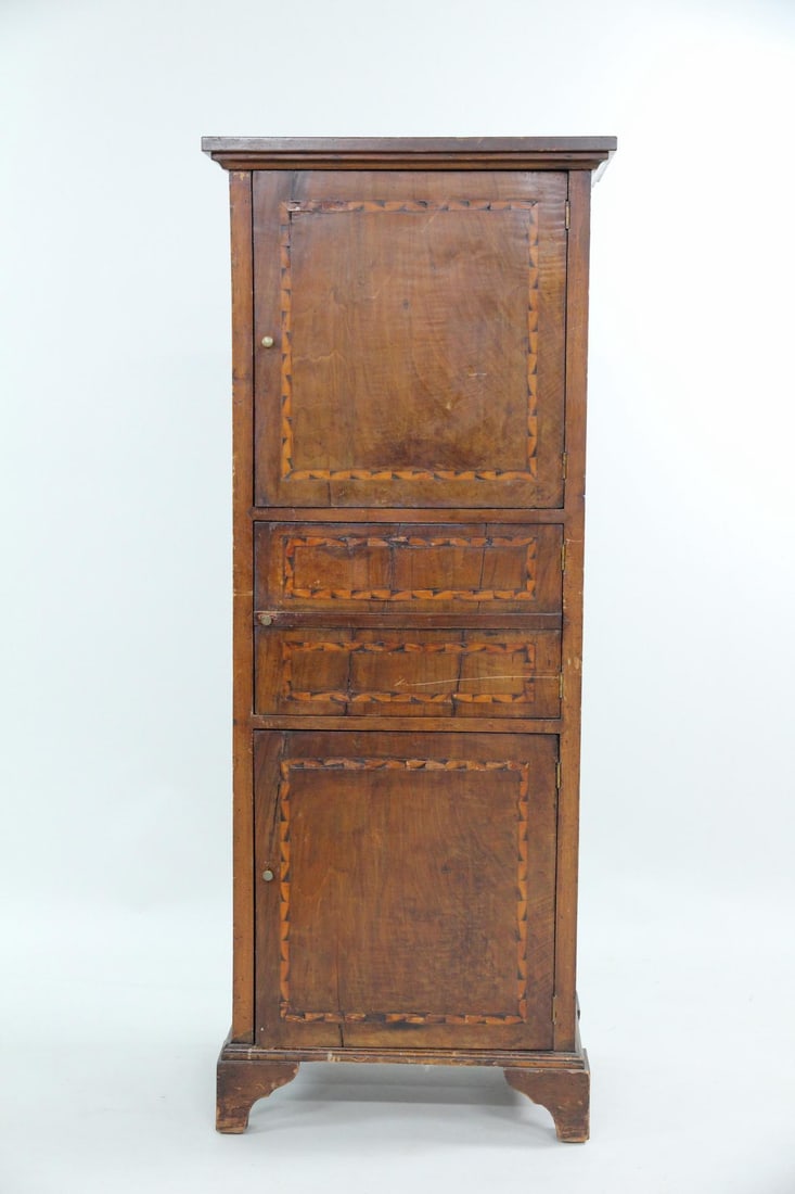 Mahogany Parquetry Linen Chest, Cabinet (1 of 20)