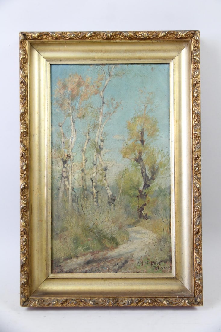 Willis H. Beals Landscape Painting, Birch Trees 1885 (1 of 12)