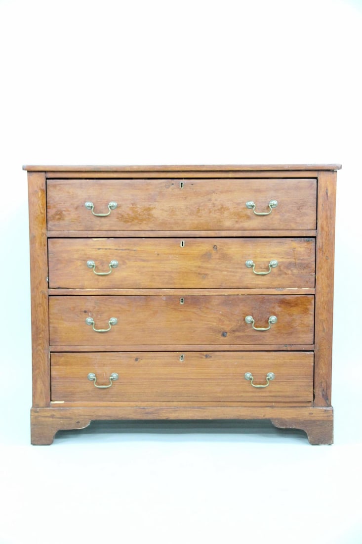 Primitive Wooden Chest of Drawers Country Dresser (1 of 14)