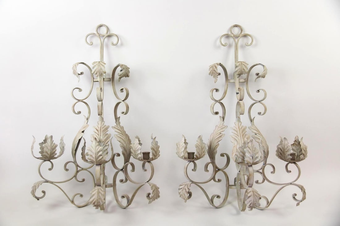 Pair of Wrought Iron Candle Sconces (1 of 11)