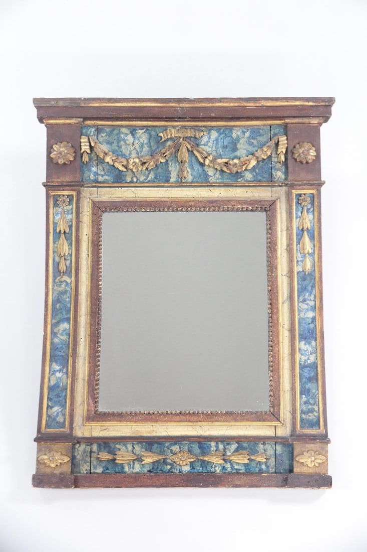 Italian Neoclassical Painted and Parcel-Gilt Mirror (1 of 16)