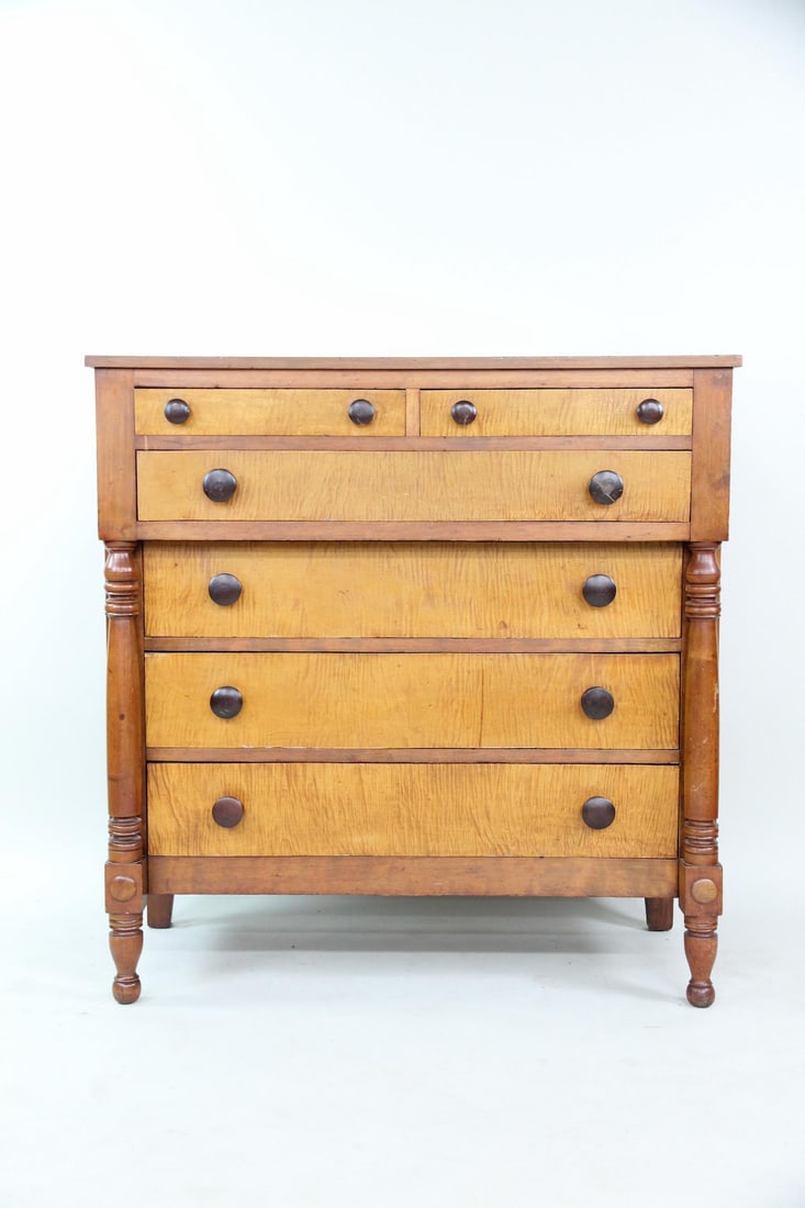 Federal Tiger Maple Chest of Drawers (1 of 20)