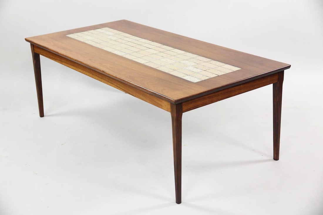 Arrebo Mobler Minimalist Coffee Table, Rosewood & Tile Top (1 of 10)