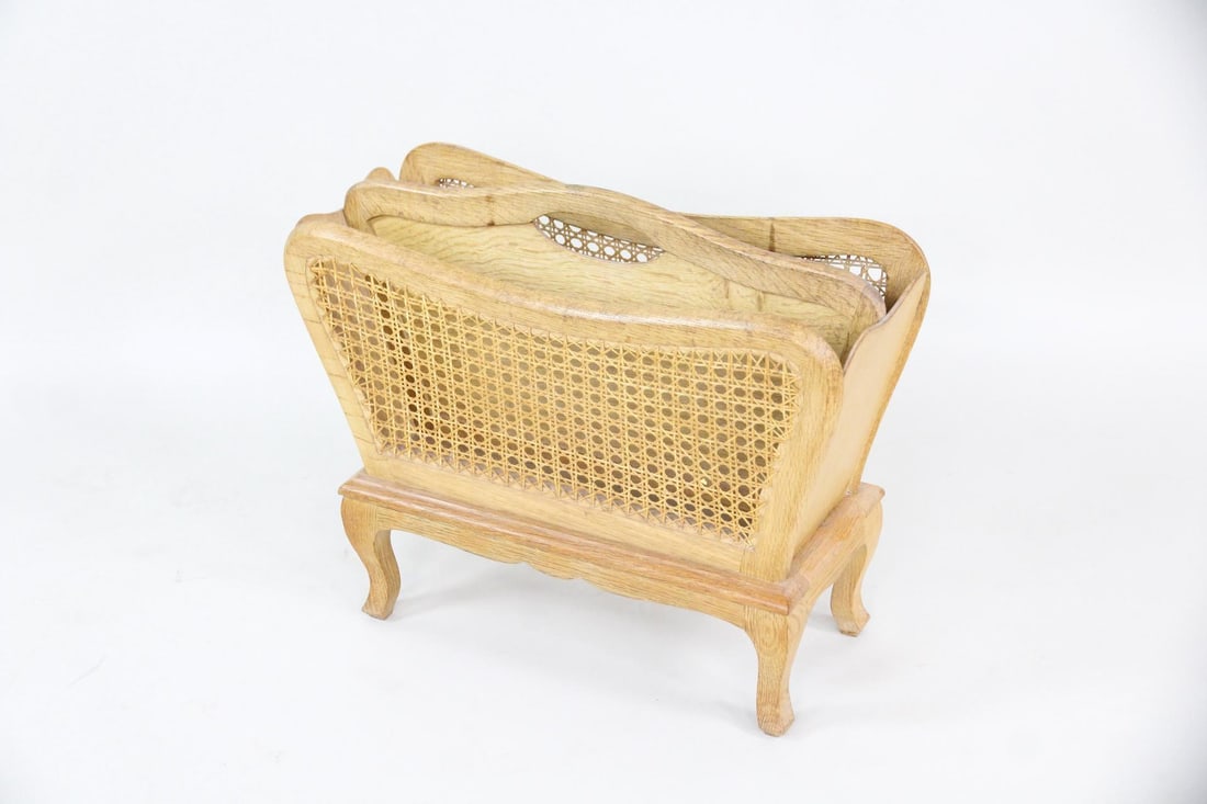 Danish Oak & Caned Magazine Rack (1 of 9)