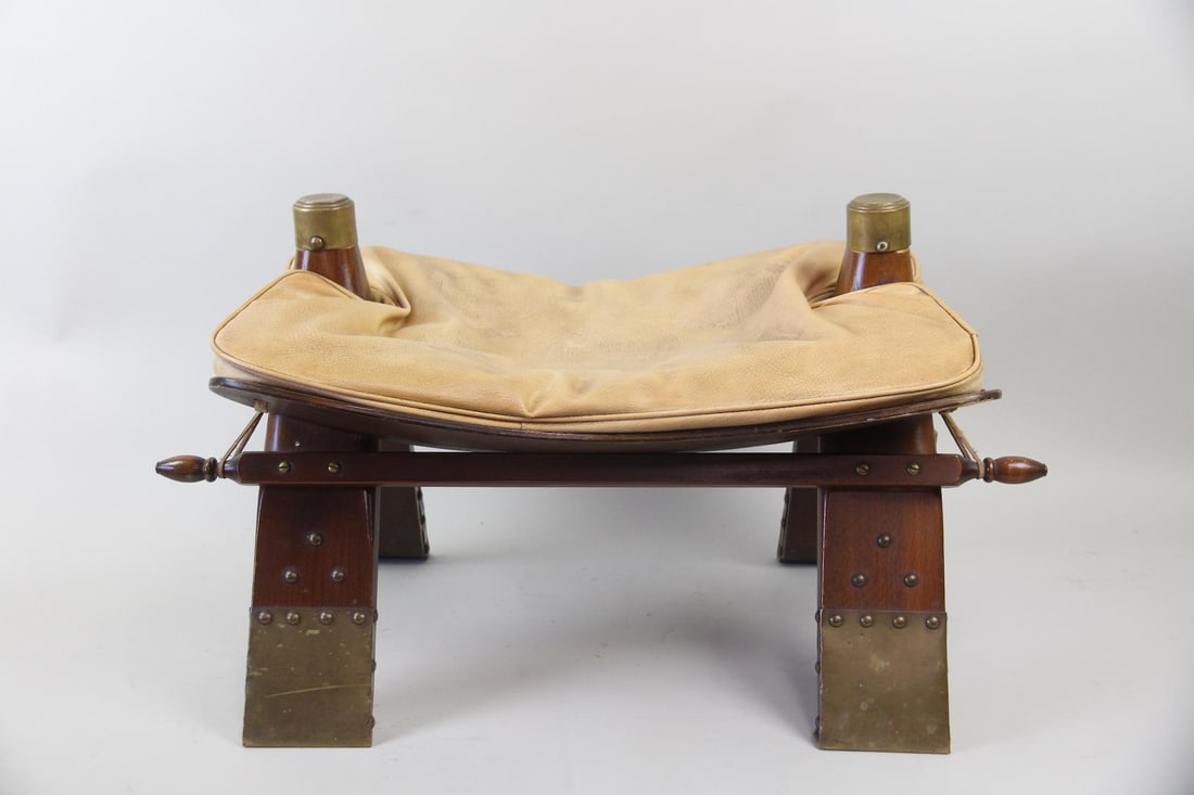 Egyptian Camel Saddle Foot Stool, Ottoman (1 of 9)