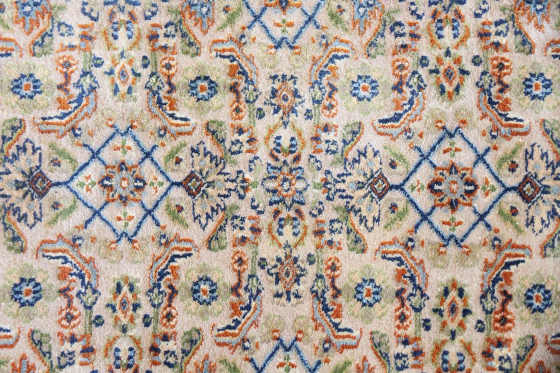 Persian Style Rug, Wool & Cotton, Ivory Floral (1 of 10)