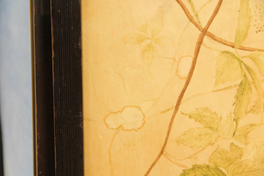 Victorian Painted 3 Panel Screen Room Divider - 9