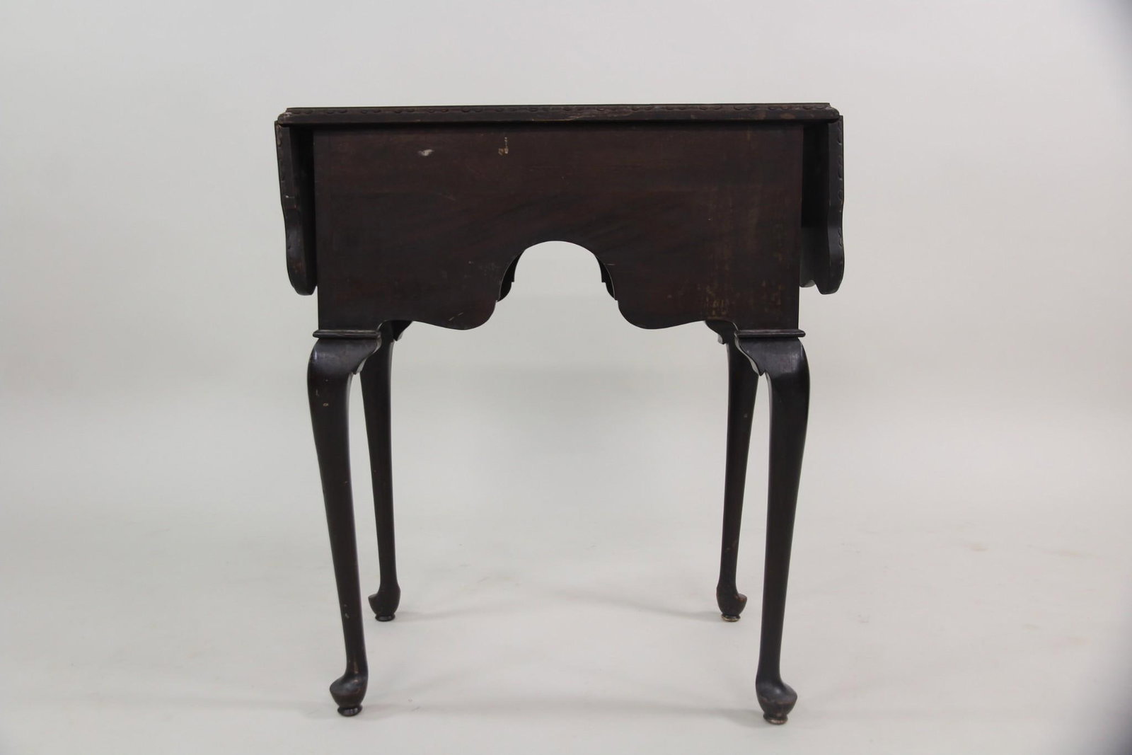 Queen Anne Lowboy Drop Leaf Work Table with Drawers - 12
