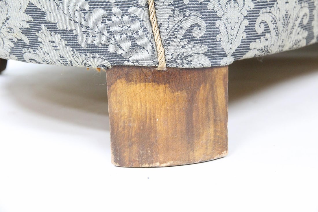 Blue Damask Banana Sofa - 8