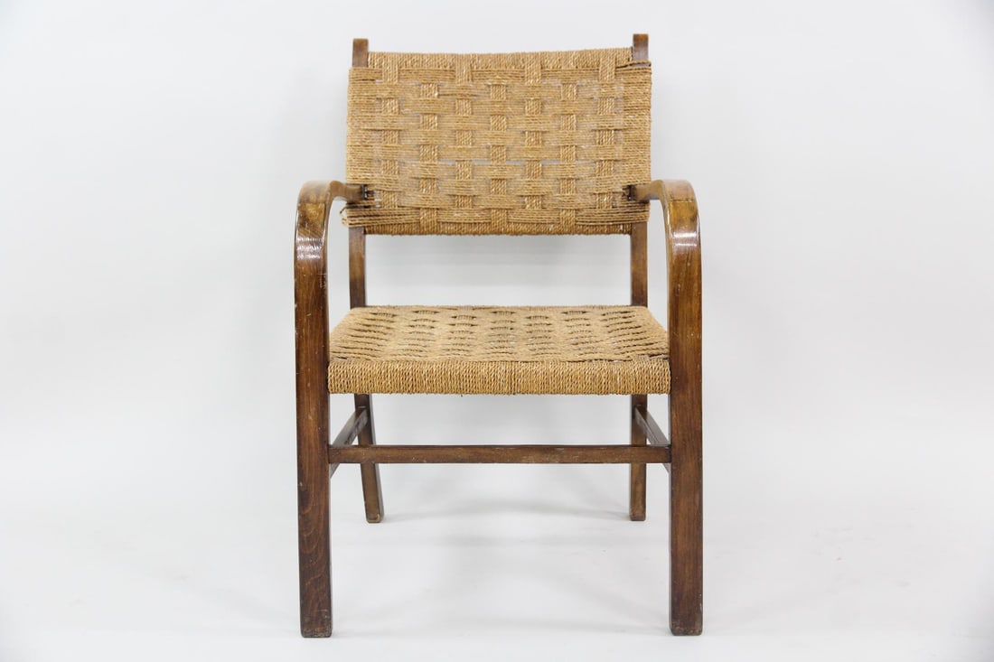 Bauhaus Bent Wood & Rope Chair, Erich Dieckmann (1 of 17)