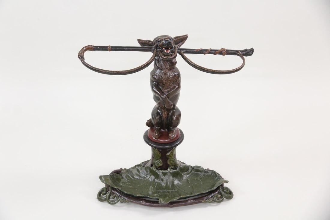 Bolinder Painted Cast Iron Terrier Umbrella Hall Stand (1 of 10)