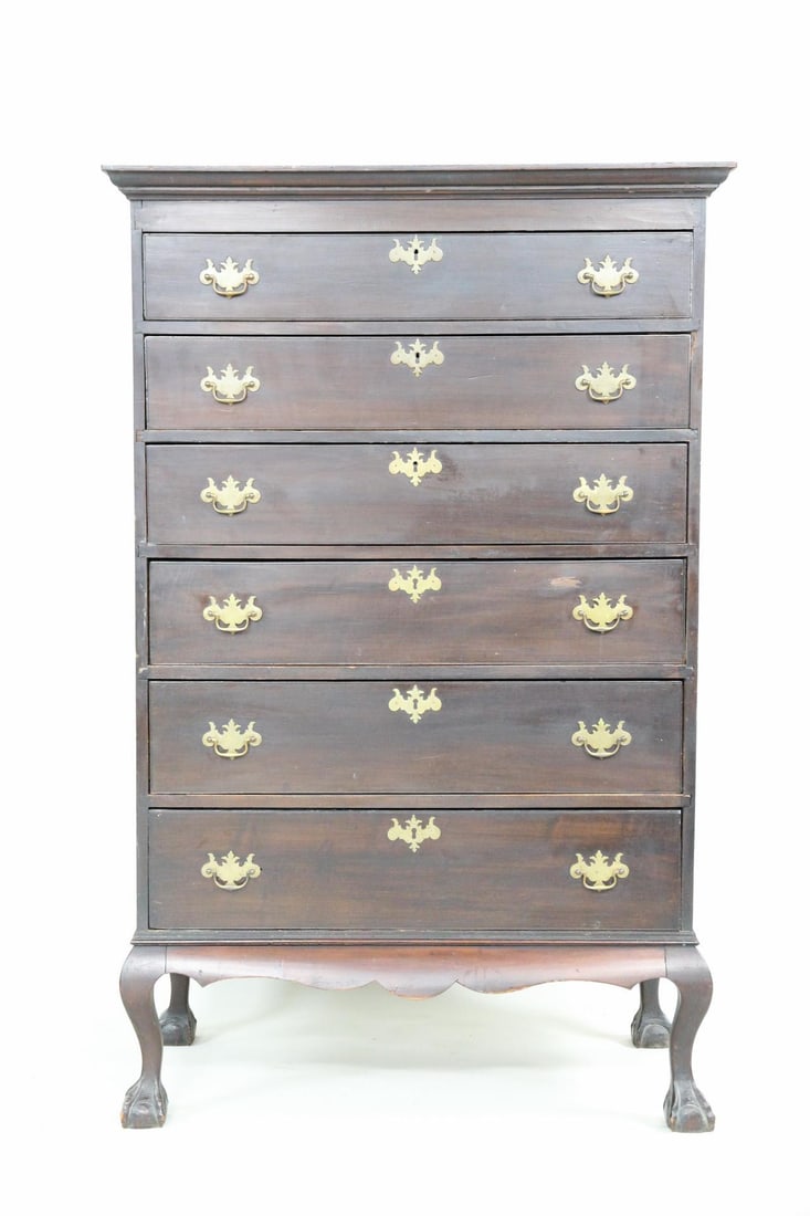 Mahogany Tall Chest on Frame Highboy (1 of 14)