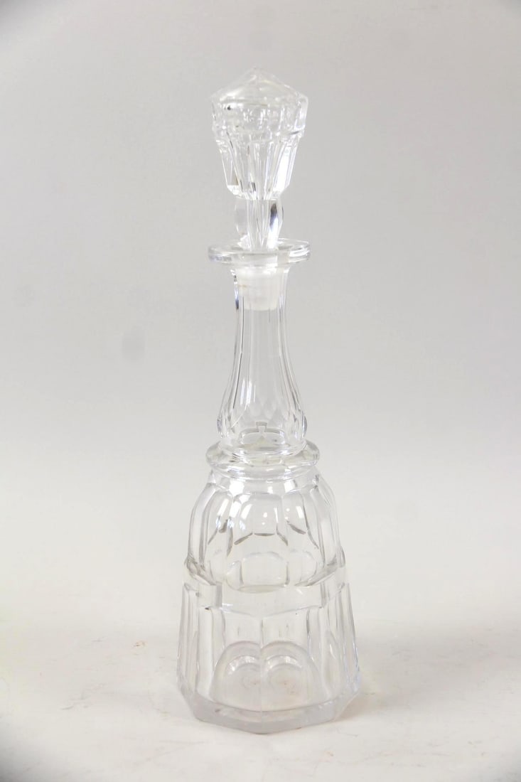 Cut Crystal Decanter with Faceted Stopper (1 of 6)