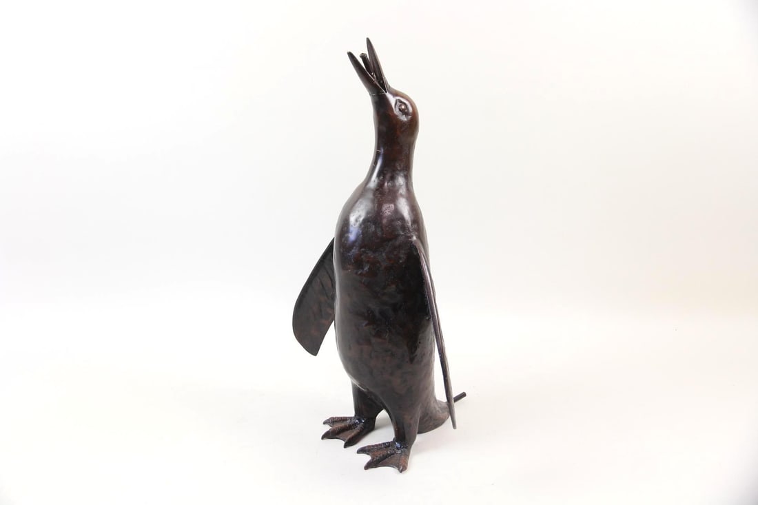 Bronze Penguin Sculpture, Garden Fountain (1 of 10)