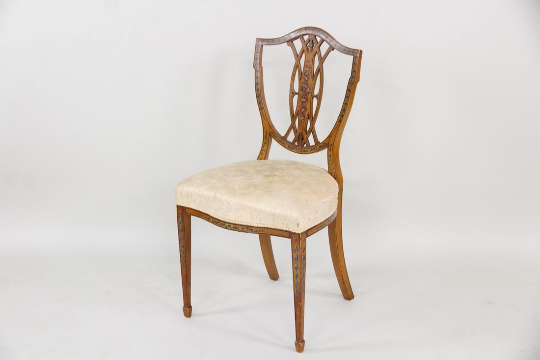 Swedish Neoclassical Chair, Burl Wood Painted (1 of 20)