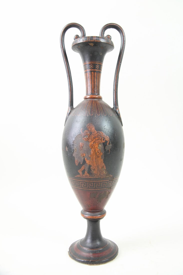 Greek Red Figure Cast Iron Amphora Vase (1 of 9)