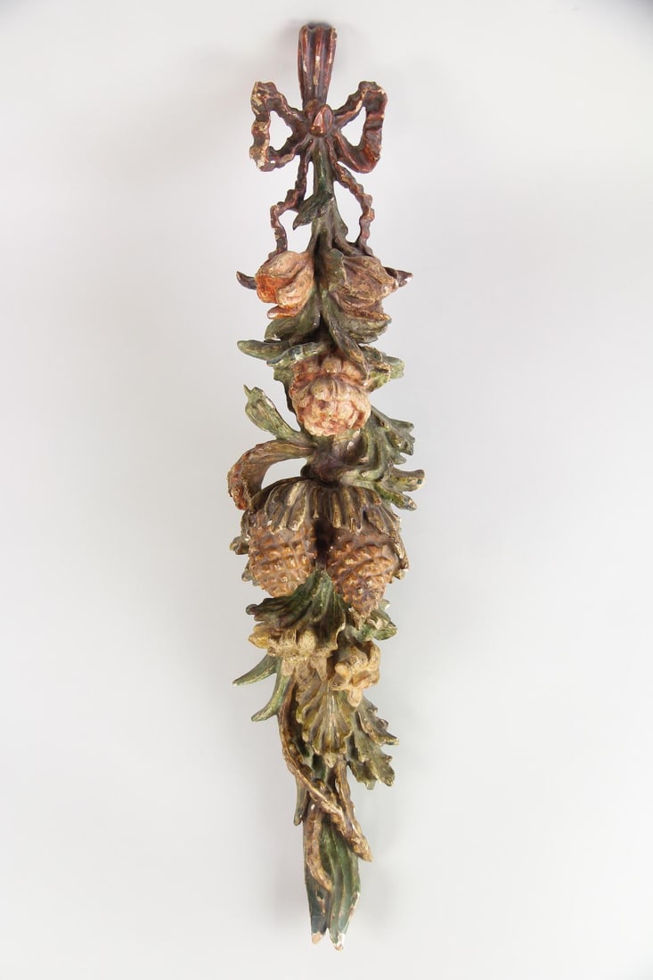 Well-Carved Wooden Italian Polychrome Applique (1 of 12)