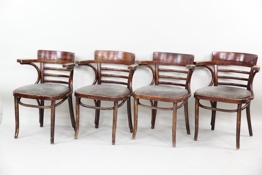 Set of 4 Bentwood Armchairs, Thonet (1 of 14)
