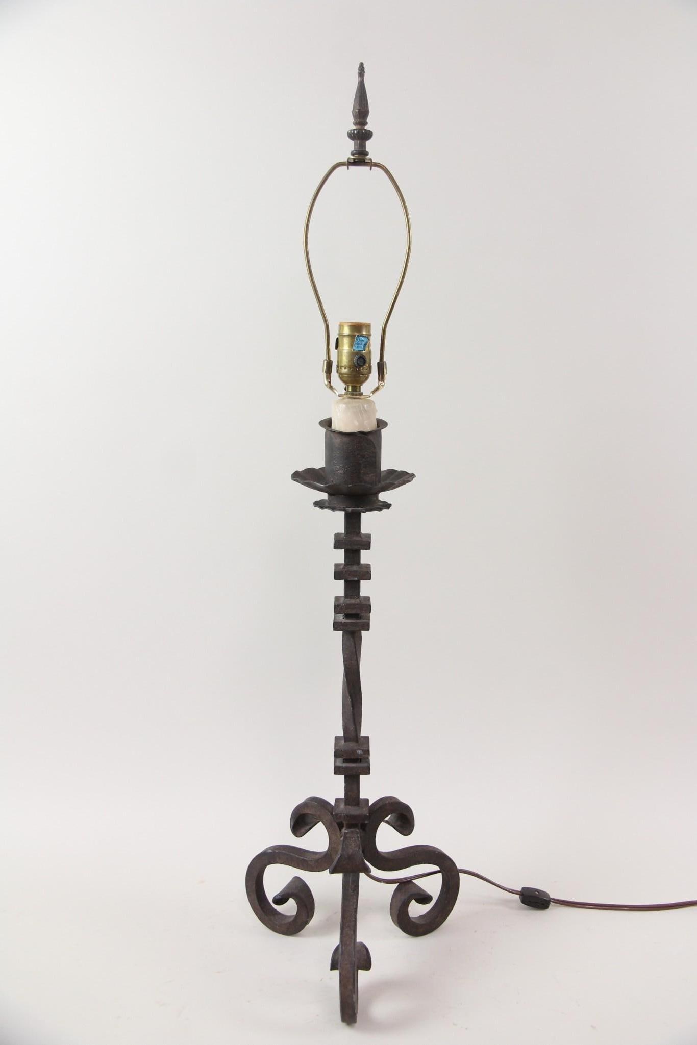 Gothic Revival Wrought Iron Lamp (1 of 7)