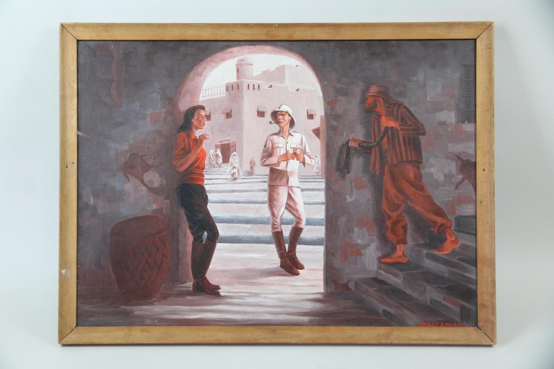Middle East Narrative Painting, Stanley Maltzman 1948 (1 of 11)