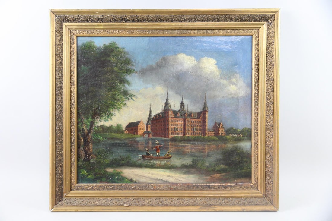 Painting of Frederiksborg Castle, Signed VM 1860 (1 of 15)
