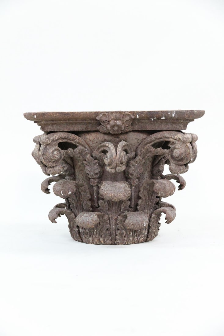 Cast Iron Corinthian Capital Architectural Element (1 of 13)