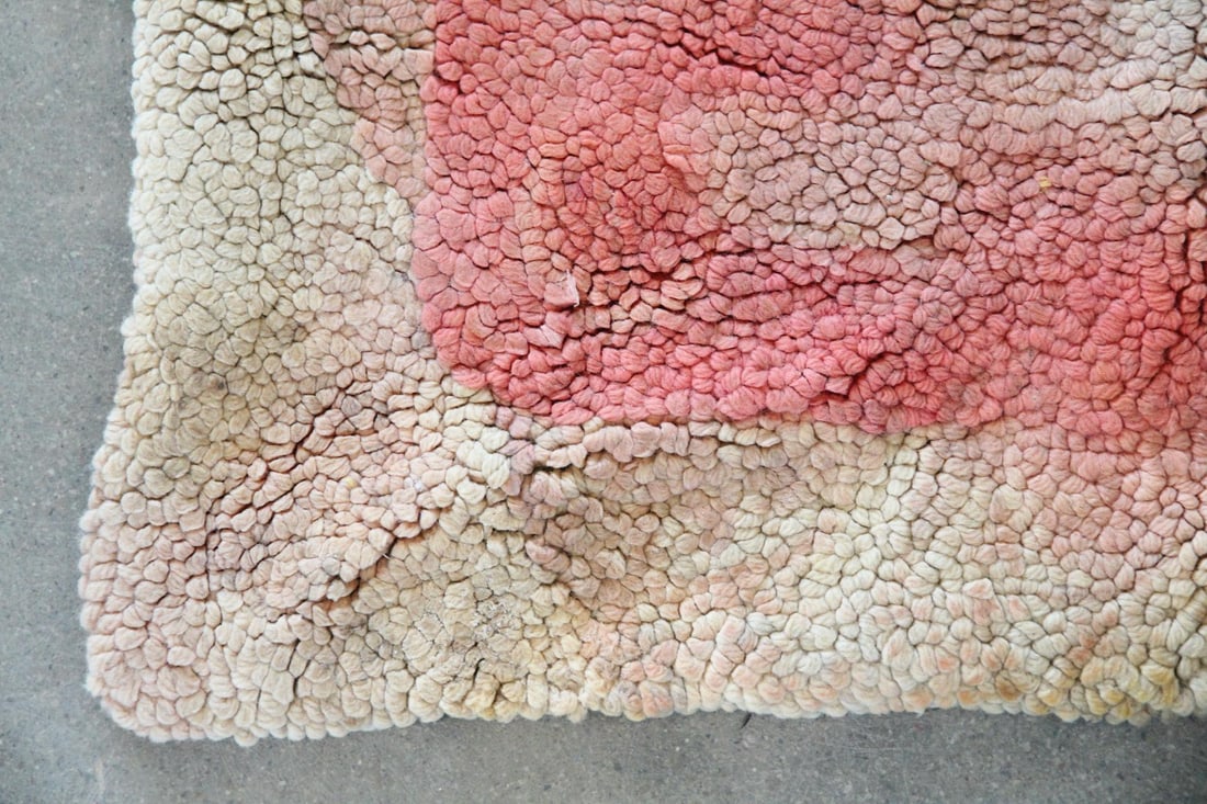 Abstract Geometric Hooked Wool Rug - 7