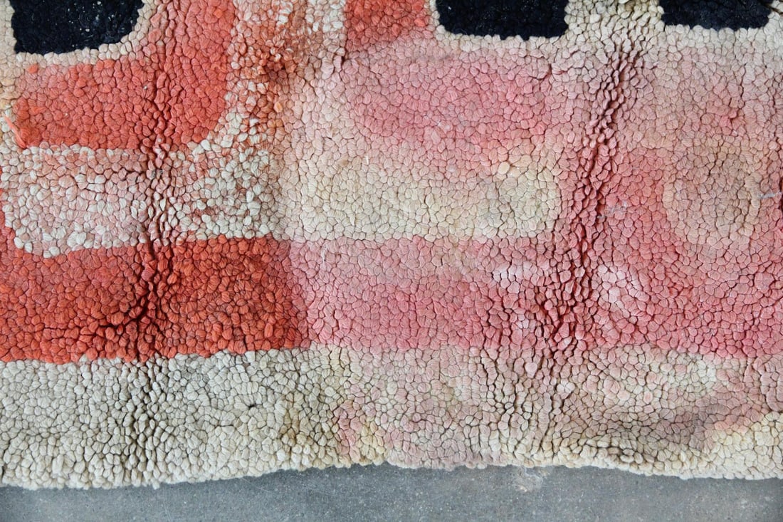 Abstract Geometric Hooked Wool Rug - 8