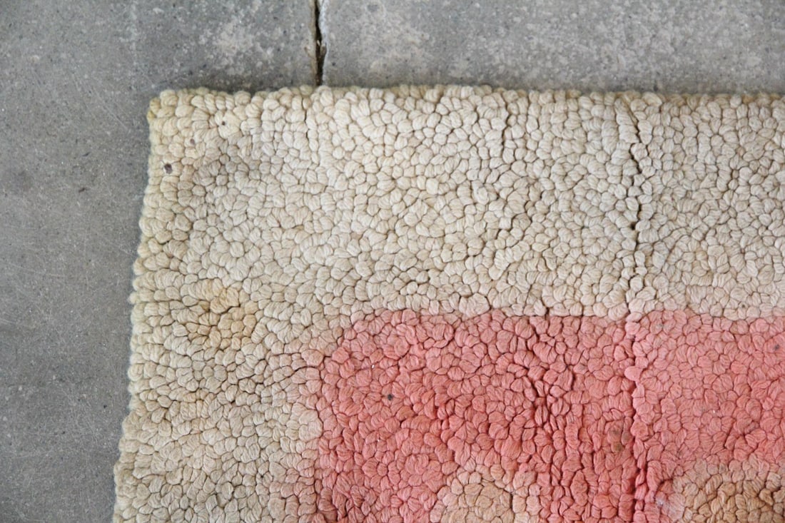 Abstract Geometric Hooked Wool Rug - 9
