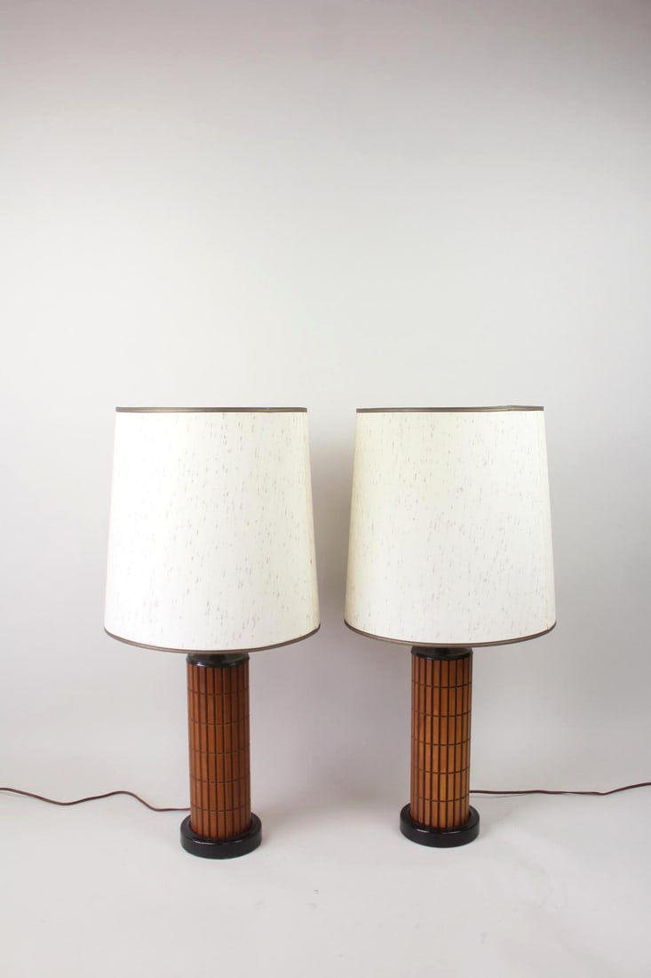 Pair of Danish Modern Gruvwood Table Lamps (1 of 11)