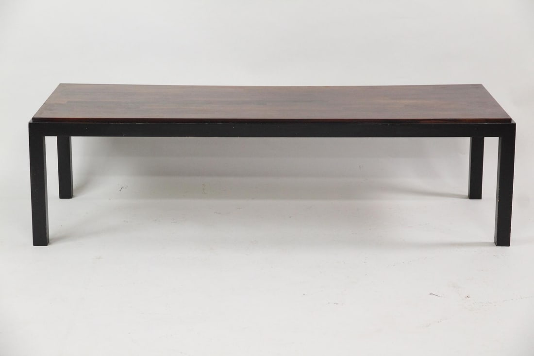 Wood & Black Metal Parsons Coffee Table (1 of 12)