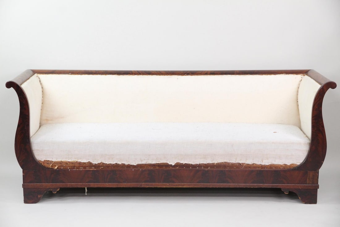 Deconstructed Empire Mahogany Sofa (1 of 11)