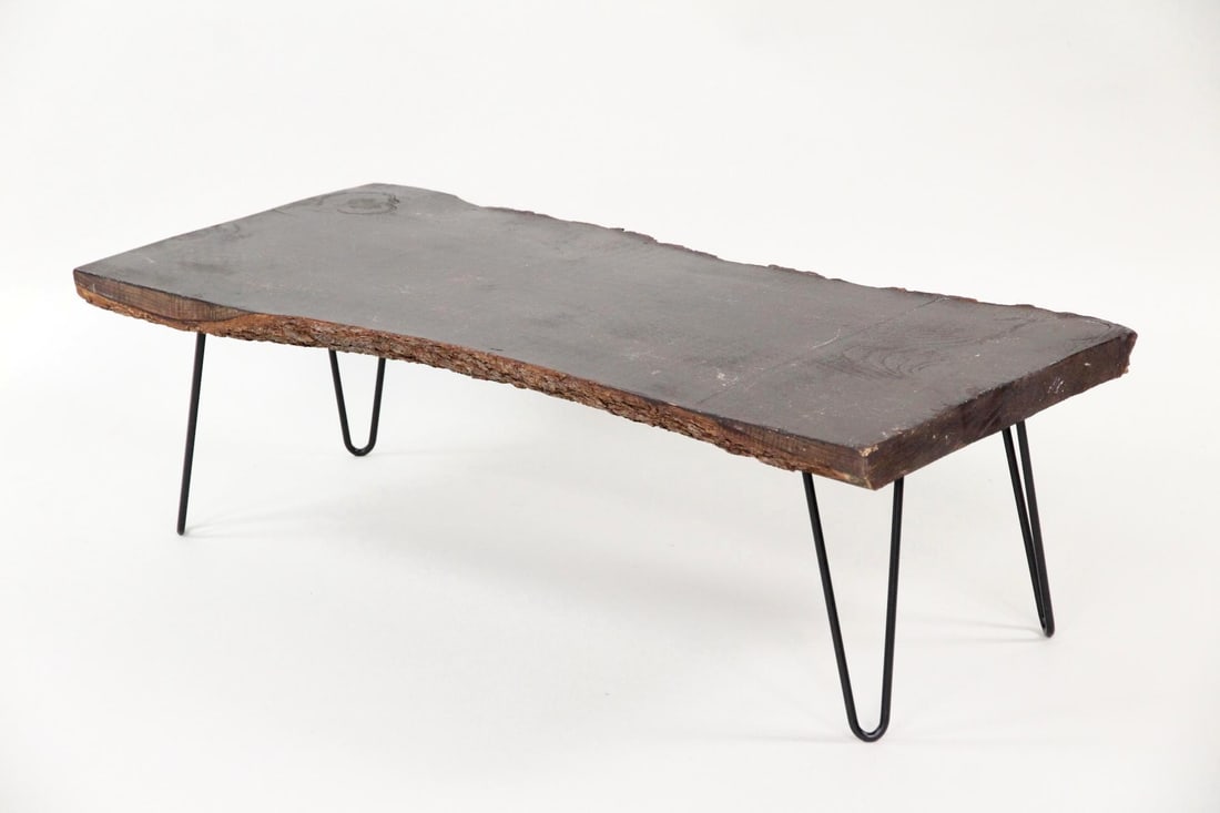 Live Edge Wood Table, Metal Hairpin Legs (1 of 9)