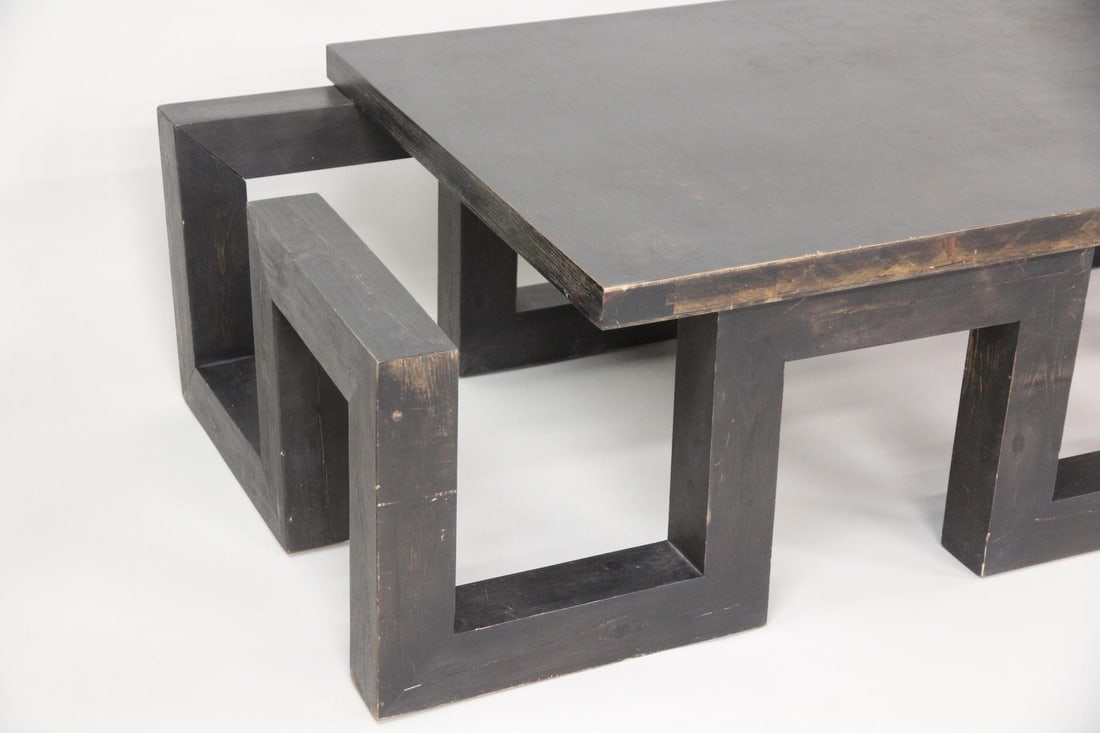 Brutalist Geometric Coffee Table - 4