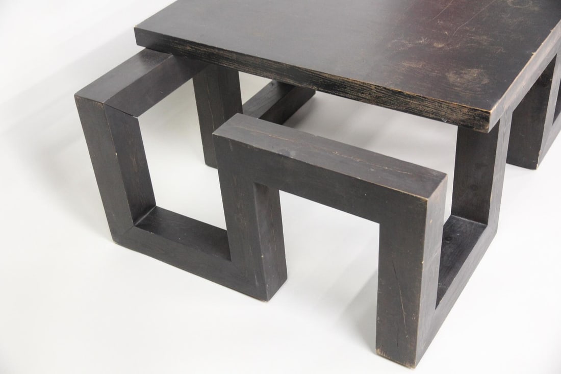 Brutalist Geometric Coffee Table - 5